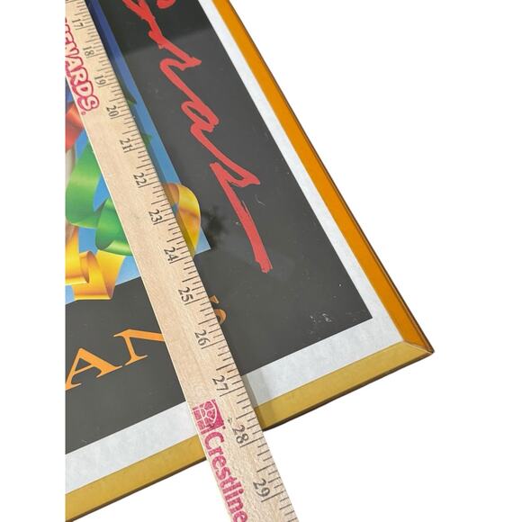 1993 Mardi Gras New Orleans Party Poster Signed Masks Attributed Frankie Flores - Picture 4 of 11